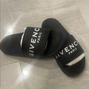 Givenchy Black Slide Sandals